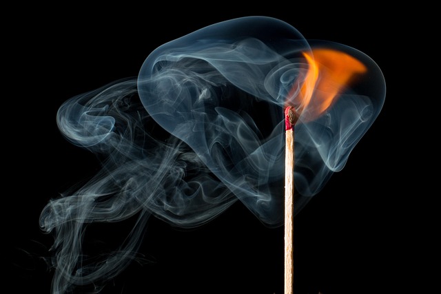 image of match on fire
